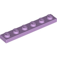 Lego destička 1x6, levandulová (6204071)